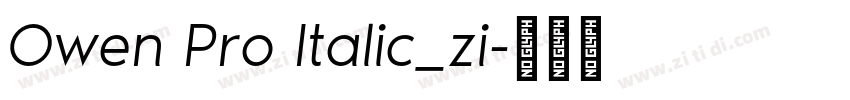 Owen Pro Italic_zi字体转换